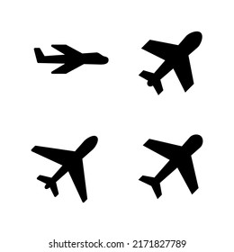 Vector de icono de plano. Signo y símbolo del avión. Símbolo de transporte de vuelo. Signo de viaje. avión