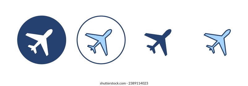 Plane icon vector. Airplane sign and symbol. Flight transport symbol. Travel sign. aeroplane