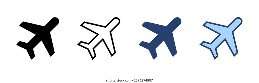 Plane icon vector. Airplane sign and symbol. Flight transport symbol. Travel sign. aeroplane