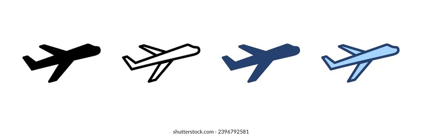 Plane icon vector. Airplane sign and symbol. Flight transport symbol. Travel sign. aeroplane