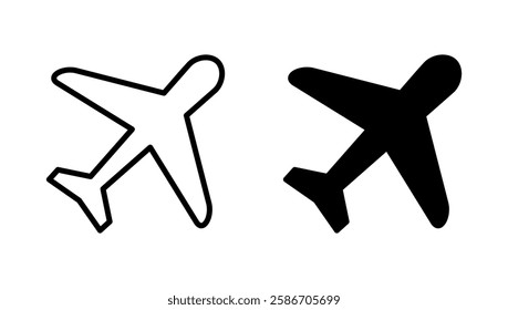 Plane icon vector. Airplane sign and symbol. Flight transport symbol. Travel sign. aeroplane