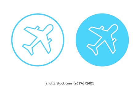 Vector de icono de avión. Signo y símbolo del avión. Símbolo de transporte de vuelo. Señal de viaje. avión