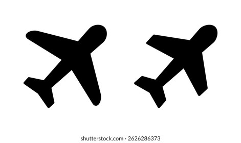 Plane icon vector. Airplane sign and symbol. Flight transport symbol. Travel sign. aeroplane