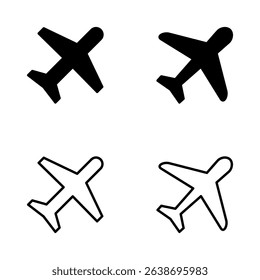 Plane icon vector. Airplane sign and symbol. Flight transport symbol. Travel sign. aeroplane
