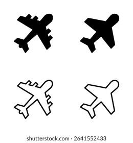 Plane icon vector. Airplane sign and symbol. Flight transport symbol. Travel sign. aeroplane