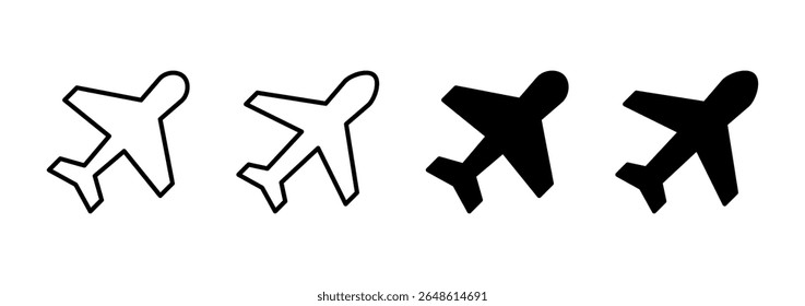 Plane icon vector. Airplane sign and symbol. Flight transport symbol. Travel sign. aeroplane
