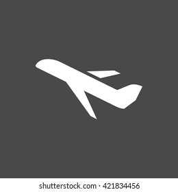 plane icon, vector airplane sign, isolated  travel symbol