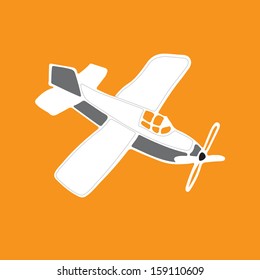 Plane icon. Vector art