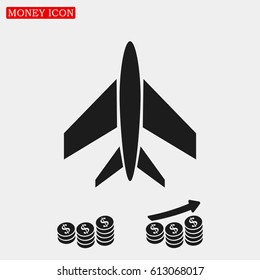 plane icon, vector best flat icon, EPS