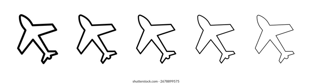 Icono de avión colección de Vector. EPS 10
