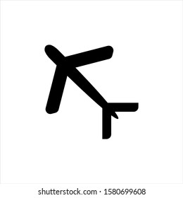plane icon vector, created airplane mode. from eps 10