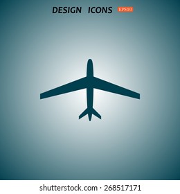 plane. icon. vector design