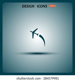plane. icon. vector design