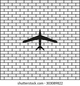 plane. icon. vector design