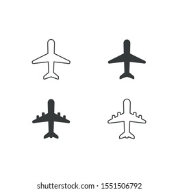 plane icon vector design element logo template