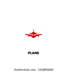 plane icon. plane vector design. sign design. red color
