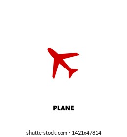plane icon. plane vector design. sign design. red color