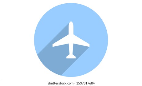 Plane icon vector design. Simple stylish icons with shadow