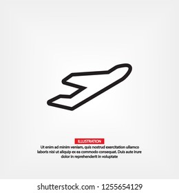 Plane icon. Vector  Eps 10 