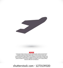 Plane icon. Vector  Eps 10 