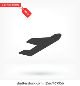 Plane icon. Vector Eps 10 . Lorem Ipsum Flat Design