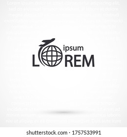 Plane icon. Vector  Eps 10 . Lorem Ipsum Flat Design 