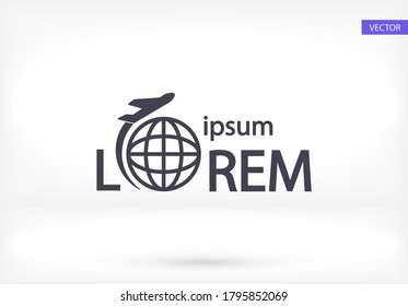 Plane icon. Vector  Eps 10 . Lorem Ipsum Flat Design 