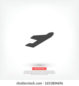 Plane icon. Vector plane flat design. Plane flying. the plane takes off. the work is done for your use for your purposes and purposes. eps 10 icons vector