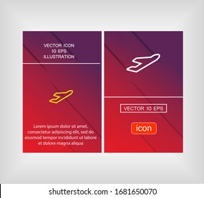 Plane icon. Vector plane flat design. Plane flying. the plane takes off. the work is done for your use for your purposes. eps 10 icons vector