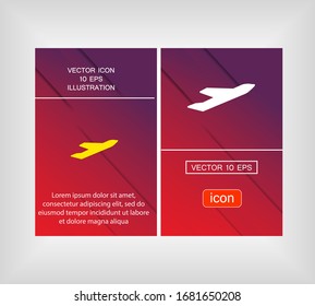 Plane icon. Vector plane flat design. Plane flying. the plane takes off. the work is done for your use for your purposes. eps 10 icons vector