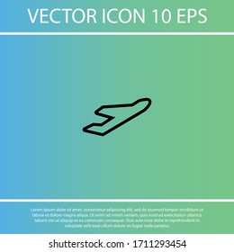 Plane icon. Vector plane flat design. Plane flying. the plane takes off. the work is done for your use for your purposes and purposes. eps 10 icons vector