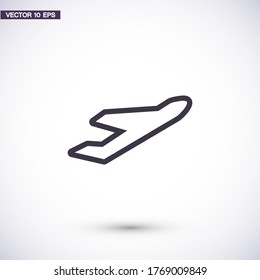 Plane icon. Vector plane flat design. Plane flying. the plane takes off. the work is done for your use for your purposes and purposes. eps 10 icons vector