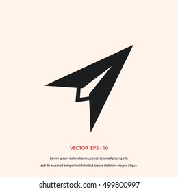 Plane icon vector, flat design best vector icon