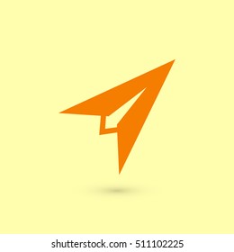Plane icon vector, flat design best vector icon