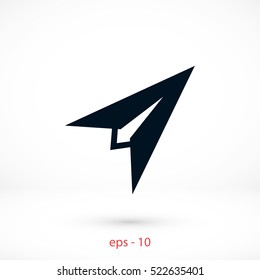 Plane icon vector, flat design best vector icon
