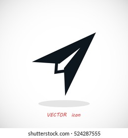 Plane icon vector, flat design best vector icon