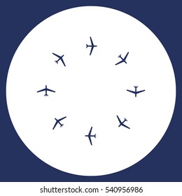 Plane Icon Vector flat design style