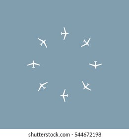 Plane Icon Vector flat design style