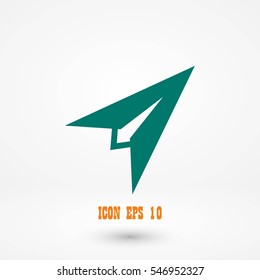 Plane icon vector, flat design best vector icon