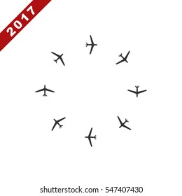 Plane Icon Vector flat design style