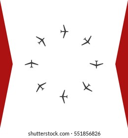 Plane Icon Vector flat design style
