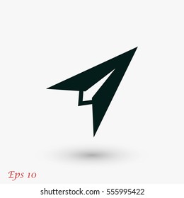 Plane icon vector, flat design best vector icon