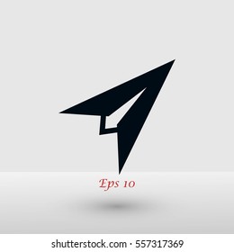 Plane icon vector, flat design best vector icon