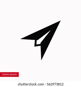 Plane icon vector, flat design best vector icon