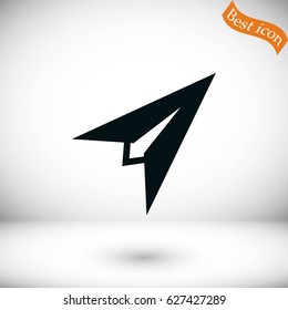 Plane icon vector, flat design best vector icon