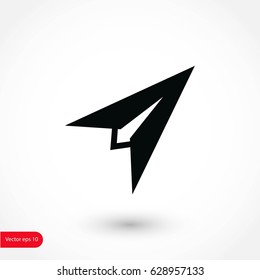 Plane icon vector, flat design best vector icon