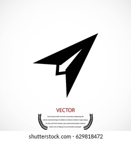 Plane icon vector, flat design best vector icon