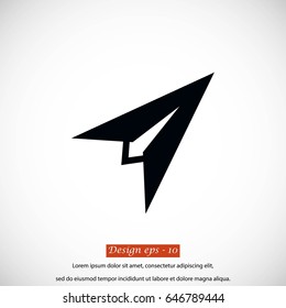 Plane icon vector, flat design best vector icon