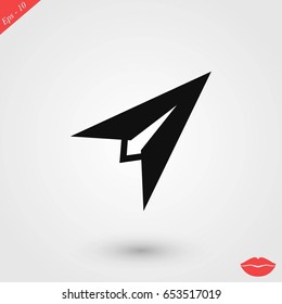 Plane icon vector, flat design best vector icon