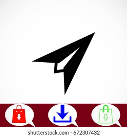 Plane icon vector, flat design best vector icon